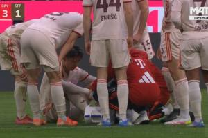 不妙啊！替补登场的伊藤洋辉直接伤退，拜仁用完换人名额十人应战